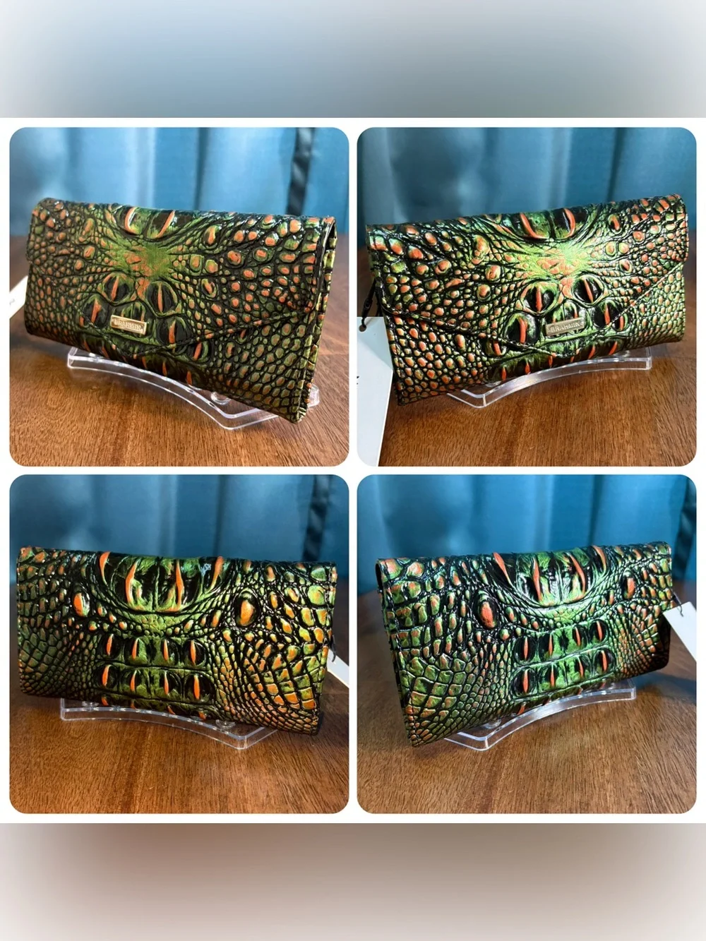 Brahmin NWT Veronica - Samba Melbourne (#1)- Deep Green & Copper - FULL EYE